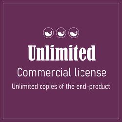 unlimited commercial license for 1 clipart set