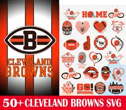 50 cleveland browns svg bundle, n f l teams svg, nfl svg, football svg, sport bundle, png, jpg, dxf