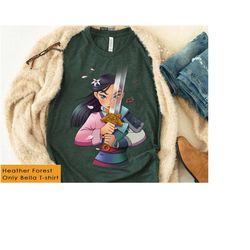 Disney Mulan Anime Half Girl Half Warrior Graphic T-Shirt, Disney Princess Shirt, WDW Family Vacation Shirt, Disneyland