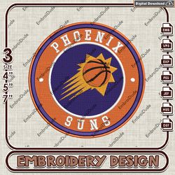 nba phoenix suns logo embroidery design, nba embroidery files, nba phoenix suns embroidery, machine embroidery