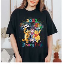 custom name winnie the pooh disney trip 2023 shirt, disneyland personalized disney world balloon t-shirt, disneyland mag