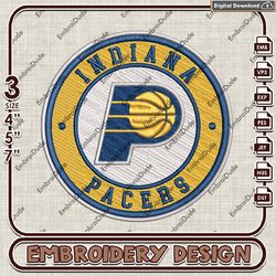 nba indiana pacers logo embroidery design, nba embroidery files, nba indiana pacers embroidery, machine embroidery