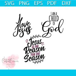 jesus is the reason for the season child god hand written svg