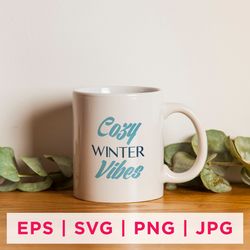 cozy winter vibes winter sticker design