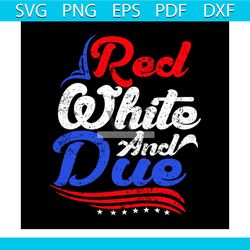 Red White And Due American Flag Color Svg, Nation Svg