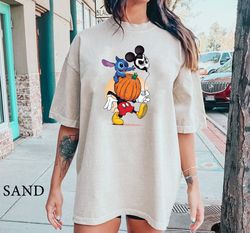 disney stitch and mickey halloween shirt, halloween mickey balloon shirt, disney halloween shirt, disney stitch hallowee