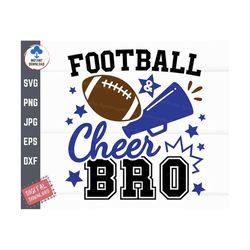 football and cheer bro svg, football cheer brother svg, proud cheer brother svg, football family svg, brother of both fo