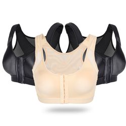 s-2xl 3colors adjustable chest brace support multifunctional bra, women wireless back support full coverage bra comfy, f