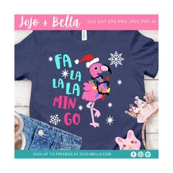 christmas svg, flamingo svg, christmas shirt svg, fa la la la la svg,  svg files for cricut, sublimation designs