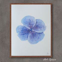 original watercolor painting ""hydrangea" kitchen decoration,art,botany illustration, playroom, decoration for office