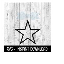 open star silhouette svg, svg files, open star tee shirt svg instant download, cricut cut files, silhouette cut files, d