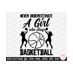 basketball girl svg png never underestimate a girl who plays basketball