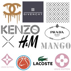 Fashion Brands Logo Bundle, Luxury Brands Logo SVG , Brand Logo Cricut,  Silhouette, Cut File, Louis Vuitton, Chanel
