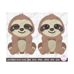 sloth png svg clipart sloth svg for cricut sloth cut file layered cute sloth svg baby sloth svg kawaii sloth svg sloth p