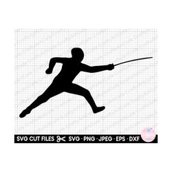 fencing silhouette fencer silhouette fencing clipart fencing svg