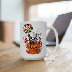 funny pumpkin mug, halloween mug, halloween disney mug, mickey pumpkin coffee mug, cute halloween mug, halloween mug, fu