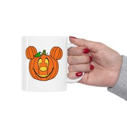 halloween mug, halloween disney mug, mickey pumpkin coffee mug, cute halloween mug, halloween gift mug, funny halloween