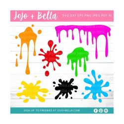 Paint splatter svg, Paint splats svg, Slime SVG, Clipart, Splatter svg file, Ink splatter svg, Paint streak svg, blob, P