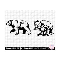 grizzly bear svg, grizzly bear png, grizzly bear silhouette, grizzly bear clipart, grizzly bear eating fish