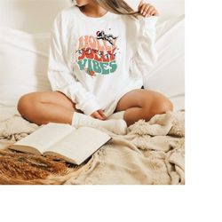 Holly Jolly Vibes Shirt, Holly Jolly Christmas Long Sleeve, Holly Christmas Tee, Holly Jolly Shirt, Christmas Sweatshirt