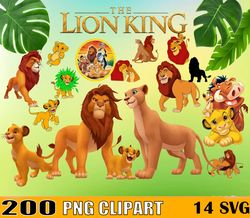 200 lion king svg bundle, lion king logo, hakuna matata svg, simba svg, simba logo, lion king silhouette, digital downlo