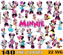 140 minnie mouse svg, minnie svg, minnie mouse clipart, minnie mouse font, minnie mouse birthday party, minnie mouse svg