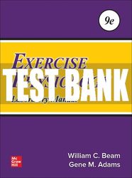 test bank for exercise physiology laboratory manual, 9th edition all chapters