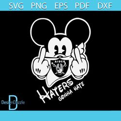 mickey haters gonna hate raiders svg