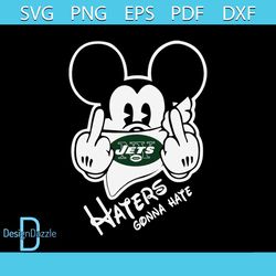 mickey haters gonna hate jets svg