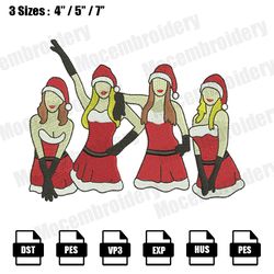 merry fetchmas mean girls embroidery desigs , christmas embroidery designs, machine embroidery design file