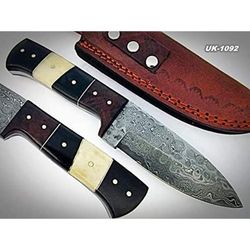 best  quality handmade damascus steel knife rock solid, thick and strong. christmas gift, new year gift