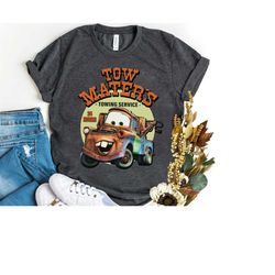 disney pixar cars tow mater towing service vintage t-shirt, magic kingdom unisex t-shirt family birthday gift adult kid