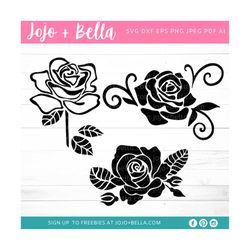 rose svg bundle - valentines day - flower svg - flower svg file - rose svg - rose clipart - valentines svg files, rose d