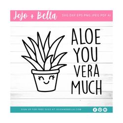 aloe you vera much svg, aloe vera svg, succulent svg, i love you png, t-shirt designs, i love you very much svg cutting