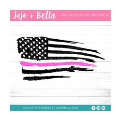 breast cancer svg, cancer svg, american flag svg, distressed flag svg, pink ribbon svg, svg files for cricut, sublimatio