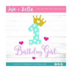 1st birthday svg, first birthday svg, birthday girl svg, 1st birthday girl svg, birthday princess svg, birthday party sv