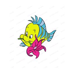 flounder little mermaid svg 2, svg, dxf, cricut, silhouette cut file, instant download