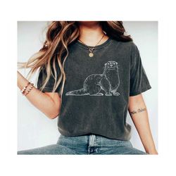 cute otter shirt, otter lover tee, sea otter shirt, animal lover shirt, funny otter t shirt, animal print shirt, floatin