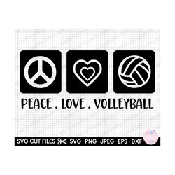 volleyball svg volleyball png for cricut peace love volleyball
