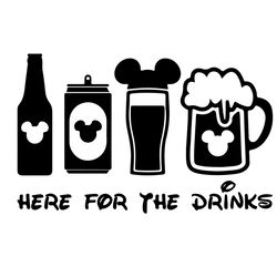 disney mickey family here for drinks svg