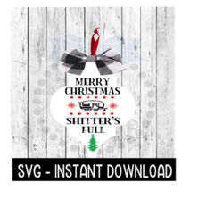 tile ornament svg, merry christmas shitter's full porcelain lantern tile svg file png instant download, cricut cut file,