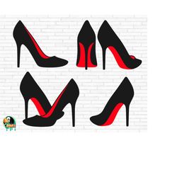 red high heel shoes svg, red heels svg, red bottom shoes svg, heels svg, high heels svg, diva shoes svg, cut files, cric