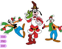 goofy christmas character svg png, disney christmas friends svg, disney holiday season svg, xmas svg