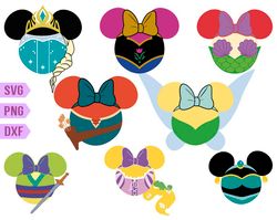 disney minnie princess mouse head svg, mickey ears princess svg, mickey shaped svg, princess mouse ears svg