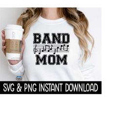 band mom svg, band mom png, band musical notes svg, band music note svg instant download, cricut cut files, silhouette c