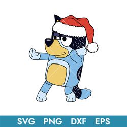 bluey bandit christmas svg, blue, bluey, bluey svg, blue dog, bluey dog, bluey family, bluey christmas, bc14