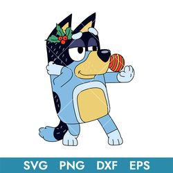 bluey bandit dad christmas svg, blue, bluey, bluey svg, blue dog, bluey dog, bluey family, bluey christmas, bc15