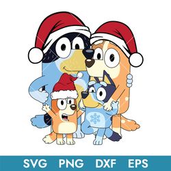 bluey dog family christmas svg, bluey, blue, bluey svg, blue dog, bluey dog, bluey family, bluey christmas, bc23