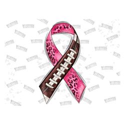 breast cancer ribbon american football png sublimation design, cancer ribbon png, football png, sports png, cancer aware