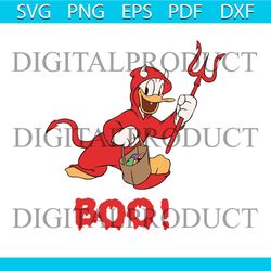 funny donald duck boo witch vibe svg